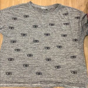 Graphic T-shirt, eye pattern from Anthropologie